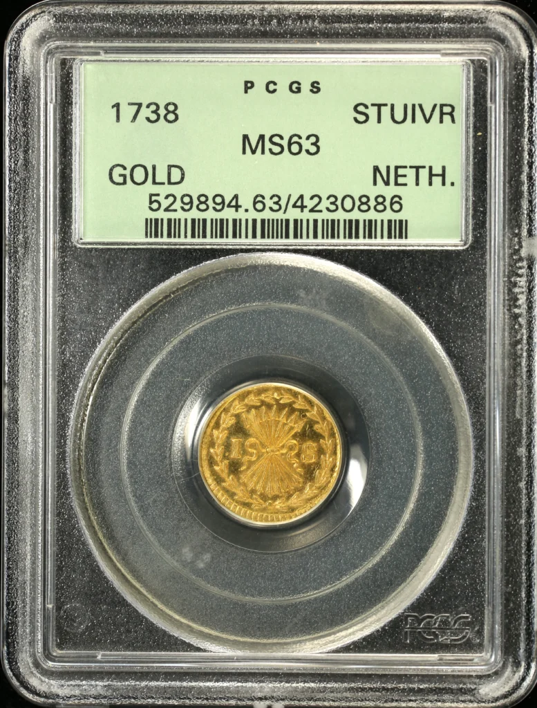 Netherlands Stuiver 1738 PCGS MS63 0161325