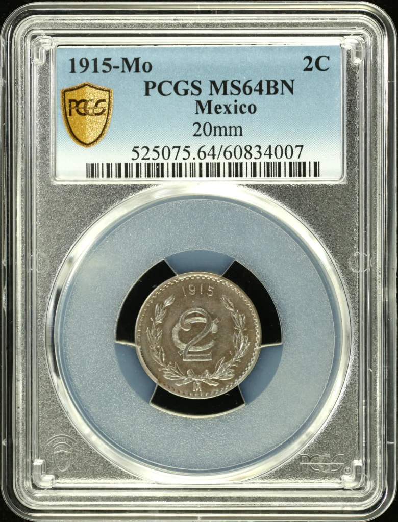 Modern Silver & Minors 2 Centavo 1915 Mo PCGS MS64BN 0160756