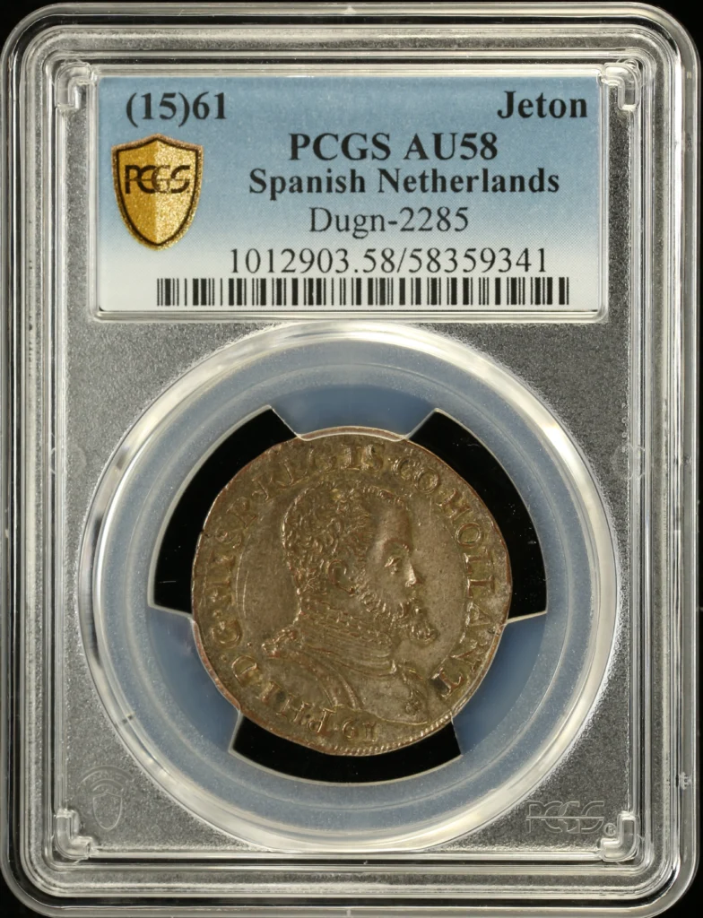 Belgium Jeton (15)61 PCGS AU58 0160914