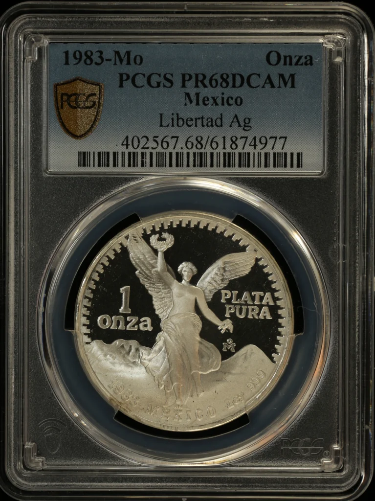 Mexican Coins Modern Silver & Minors Onza Modern Silver & Minors Onza 1983 Mo PCGS PR68DCAM 0161318 Modern Silver & Minors Onza 1983 Mo PCGS PR68DCAM 0161318
