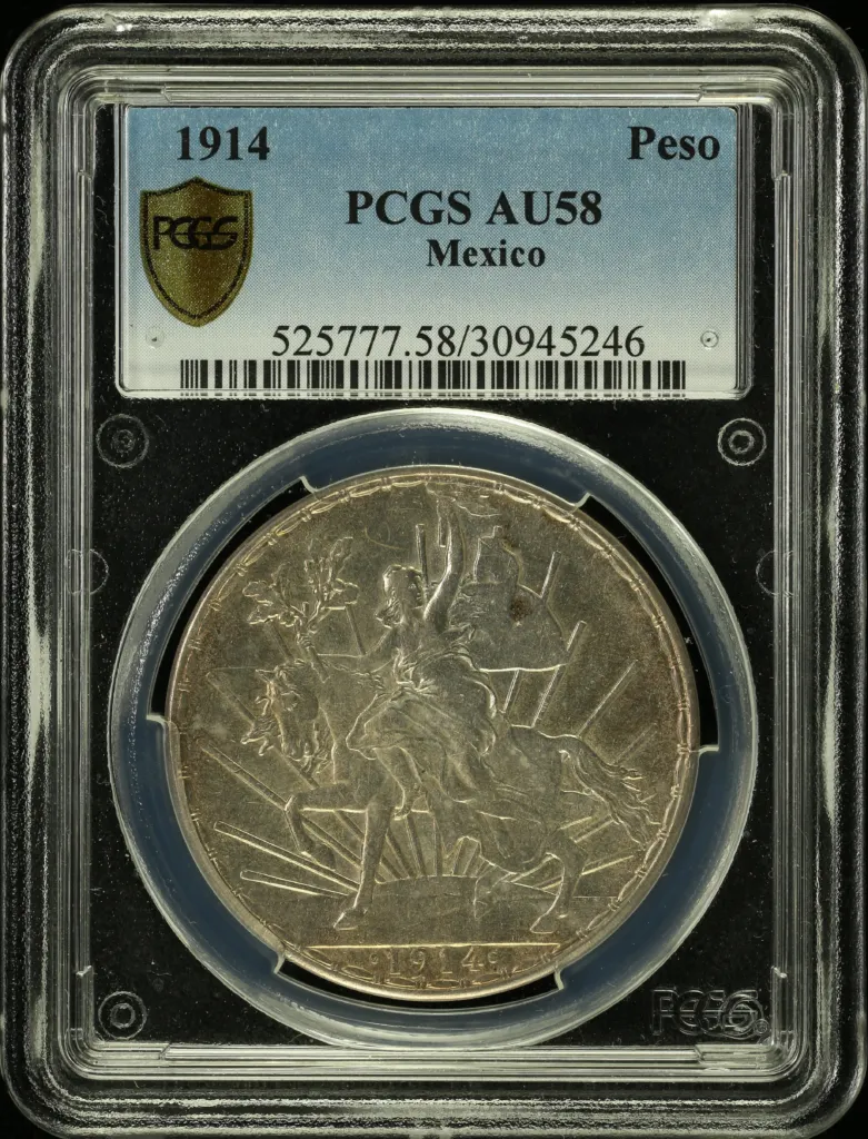 Modern Silver & Minors Peso 1914 PCGS AU58 0160519
