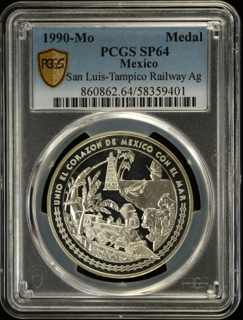 Medals & Tokens San Luis-Tampico Railway Medal 1990 Mo PCGS SP64 0160711