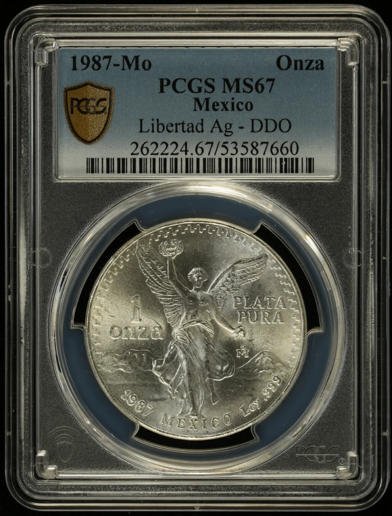 Modern Silver & Minors Onza 1987 Mo PCGS MS67 0160633