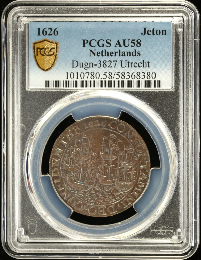 Netherlands Jeton 1626 Utrecht PCGS AU58 0160915