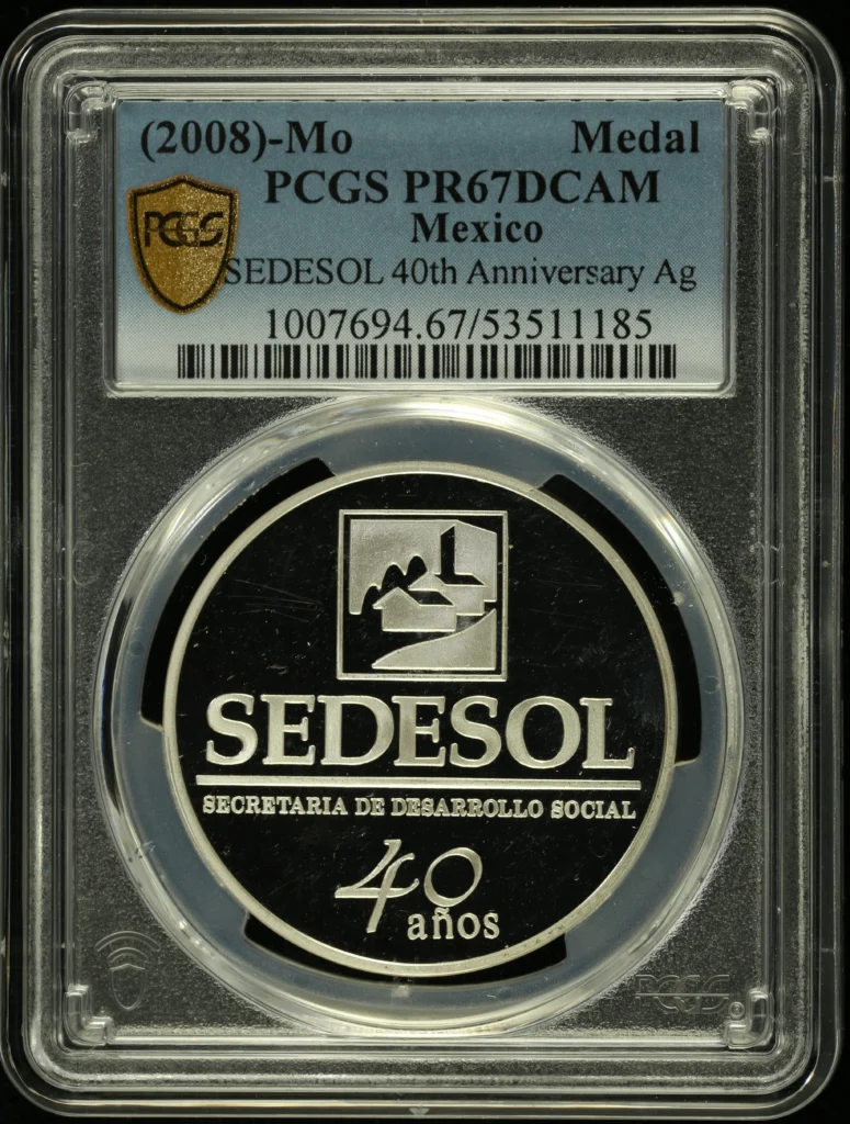 Medals & Tokens SEDESOL 40th Anniversary Medal (2008) Mo PCGS PR67DCAM 0160672