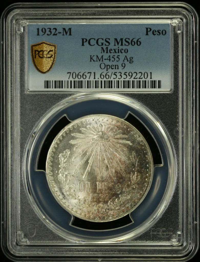 Modern Silver & Minors Peso 1932 M KM-455 PCGS MS66 0160880