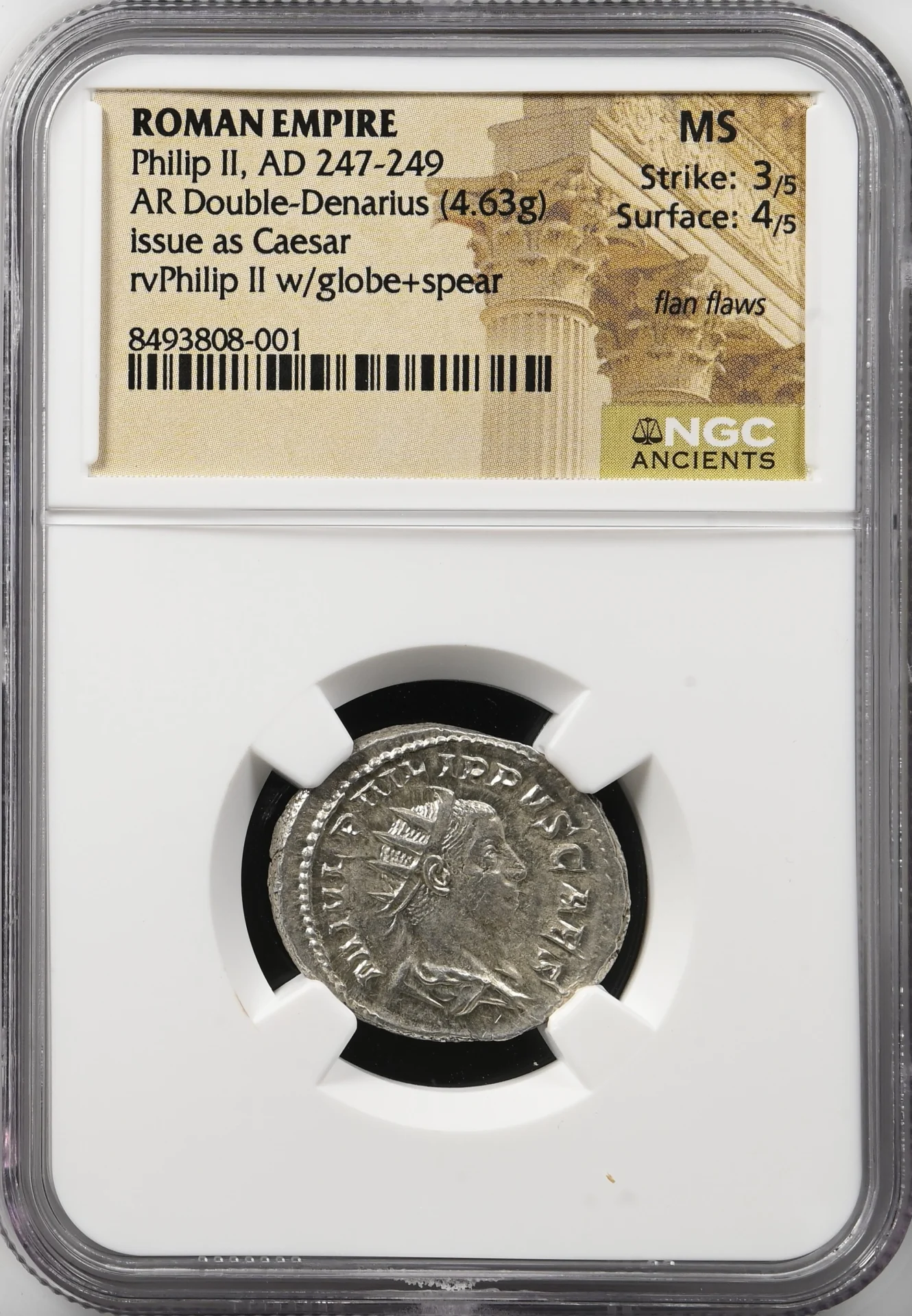 Ancient Coins Roman Imperial Roman Imperial Philip II 247-249 AD AR Double-Denarius NGC MS 0161669 Roman Imperial Philip II 247-249 AD AR Double-Denarius NGC MS 0161669Roman Imperial Philip II 247-249 AD AR Double-Denarius NGC MS 0161669