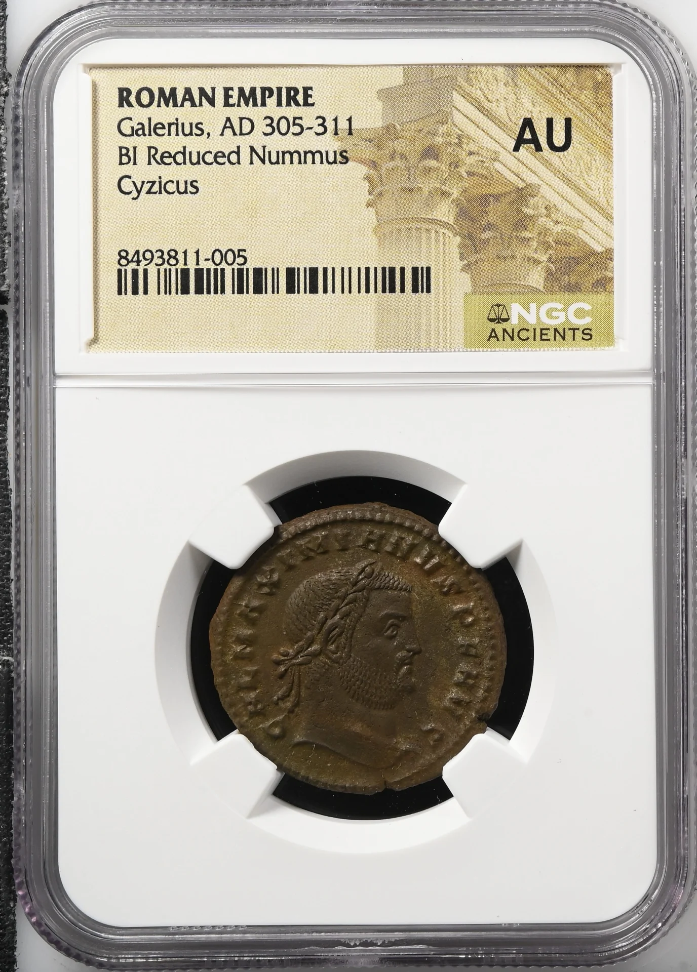 Ancient Coins Roman Imperial Roman Imperial Galerius 305-311 AD BI Reduced Nummus NGC AU 0161705 Roman Imperial Galerius 305-311 AD BI Reduced Nummus NGC AU 0161705Roman Imperial Galerius 305-311 AD BI Reduced Nummus NGC AU 0161705