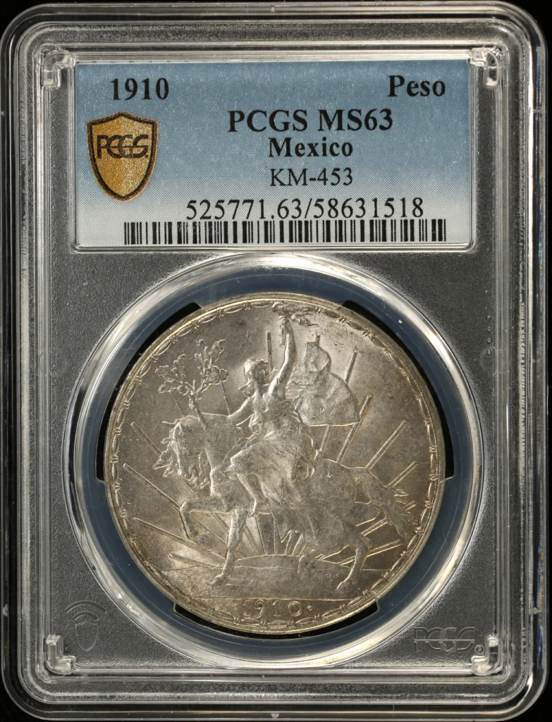 Modern Silver & Minors Peso 1910 KM-453 PCGS MS63 0161382