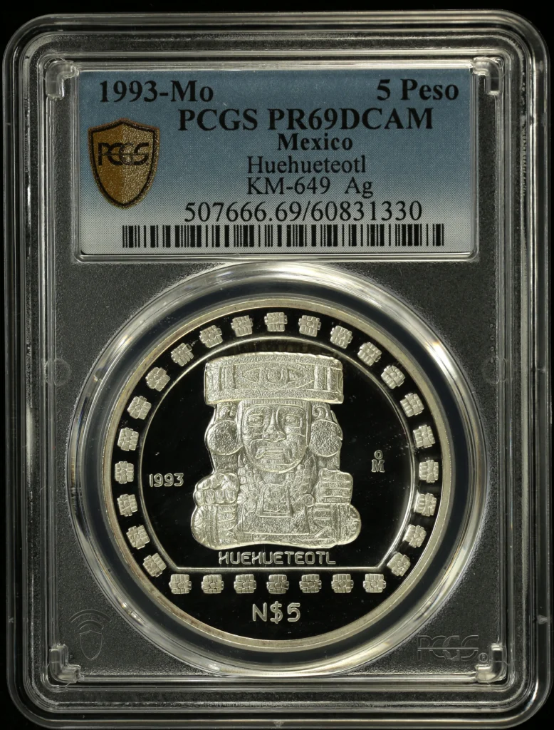 Modern Silver & Minors 5 Peso 1993 Mo KM-649 PCGS PR69DCAM 0161421