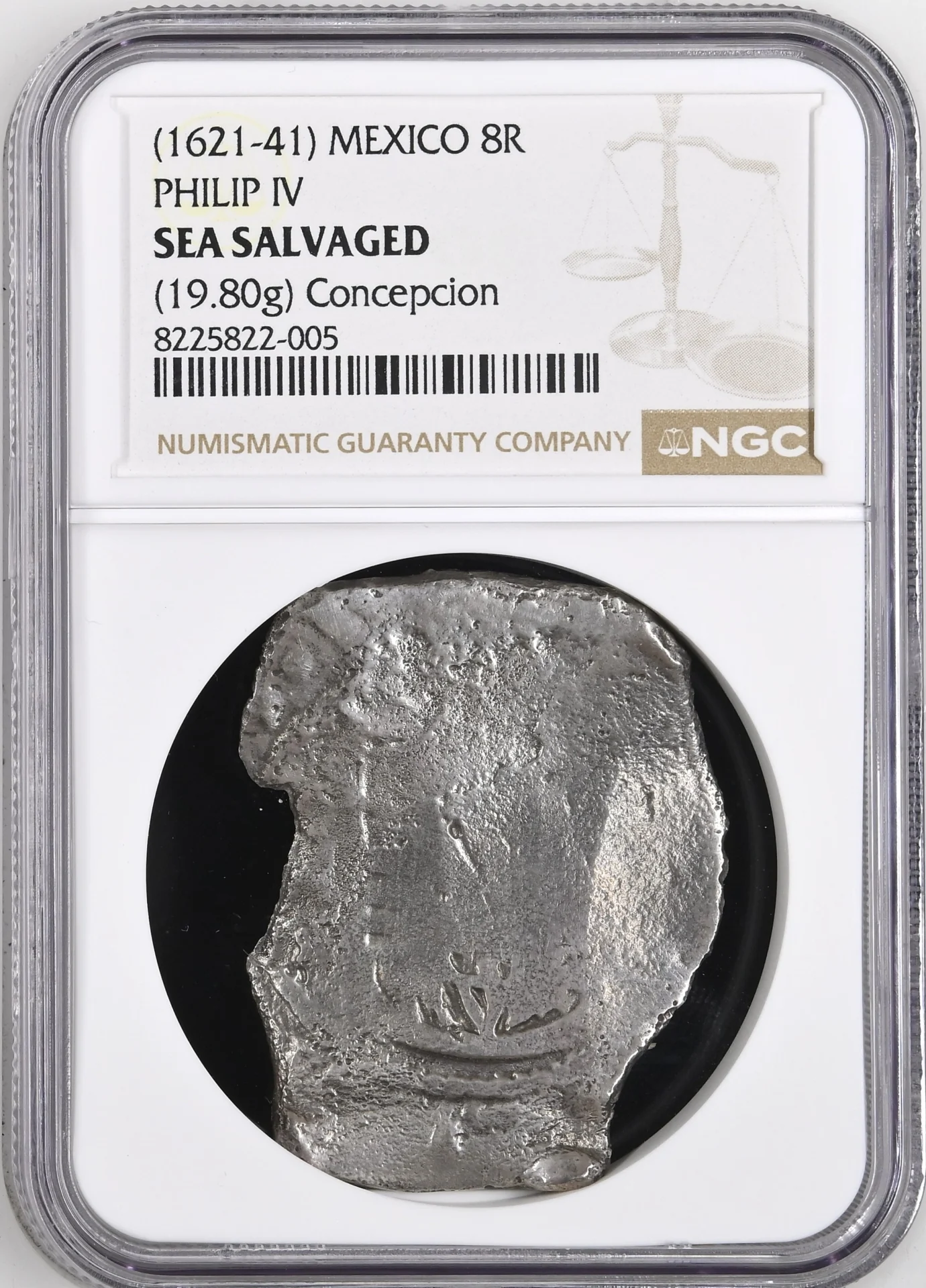 Colonial Silver & Minors Concepción (1641) 8 Reales (1621-41) NGC Sea Salvaged 0161583