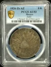 Mexican Coins Republic 8 Reales Zacatecas Zacatecas 8 Reales 1826 Zs AZ PCGS AU53 0161621 Zacatecas 8 Reales 1826 Zs AZ PCGS AU53 0161621