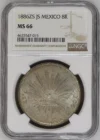 Mexican Coins Republic 8 Reales Zacatecas Zacatecas 8 Reales 1886 Zs JS NGC MS66 0161623 Zacatecas 8 Reales 1886 Zs JS NGC MS66 0161623