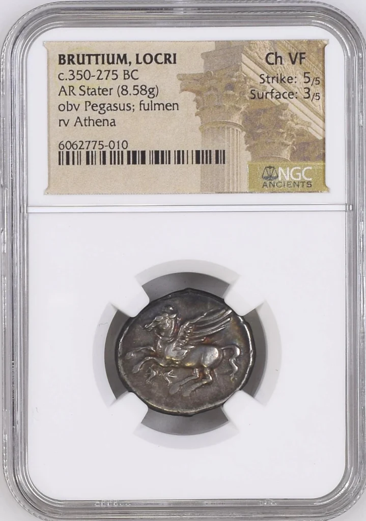 Bruttium Locri c.350-275 BC AR Stater NGC Ch VF 0161636
