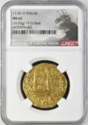 1715 Fleet (1715) Latin American Coins Peru Shipwreck Coins Peru 1715 Fleet (1715) 8 Escudo 1710 L H NGC MS63 0161638 Peru 1715 Fleet (1715) 8 Escudo 1710 L H NGC MS63 0161638
