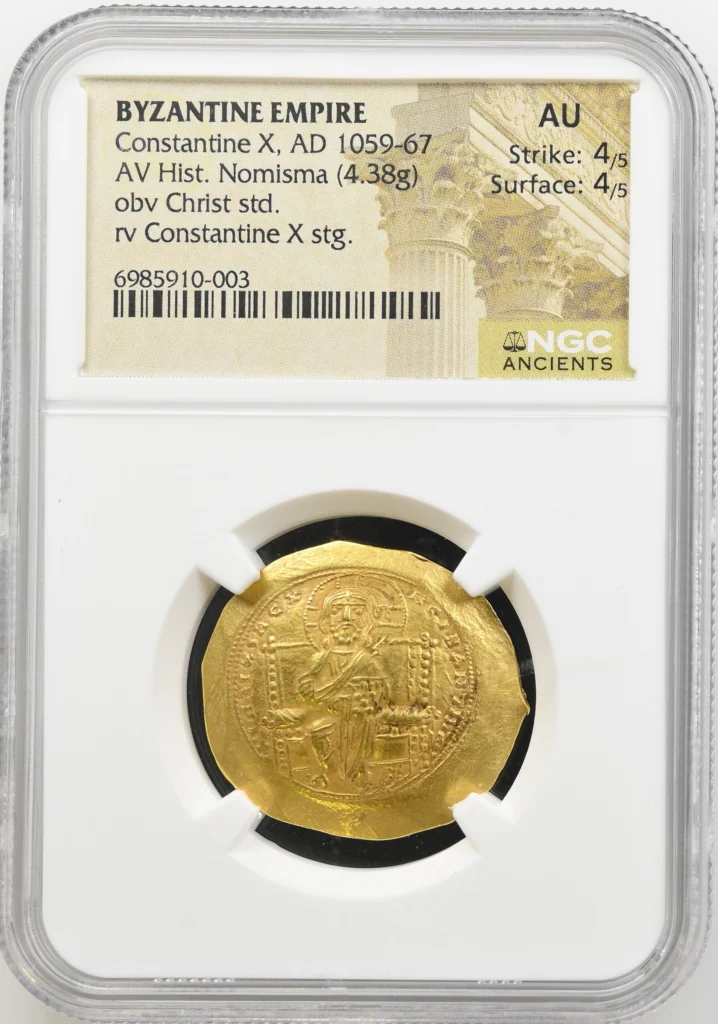 Byzantine Constantine X 1059-67 AD AV Histamenon Nomisma NGC AU 0161644