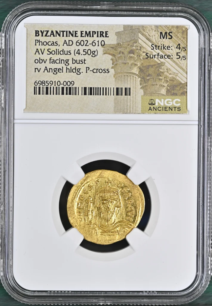 Byzantine Phocas 602-610 AD AV Solidus NGC MS 0161645