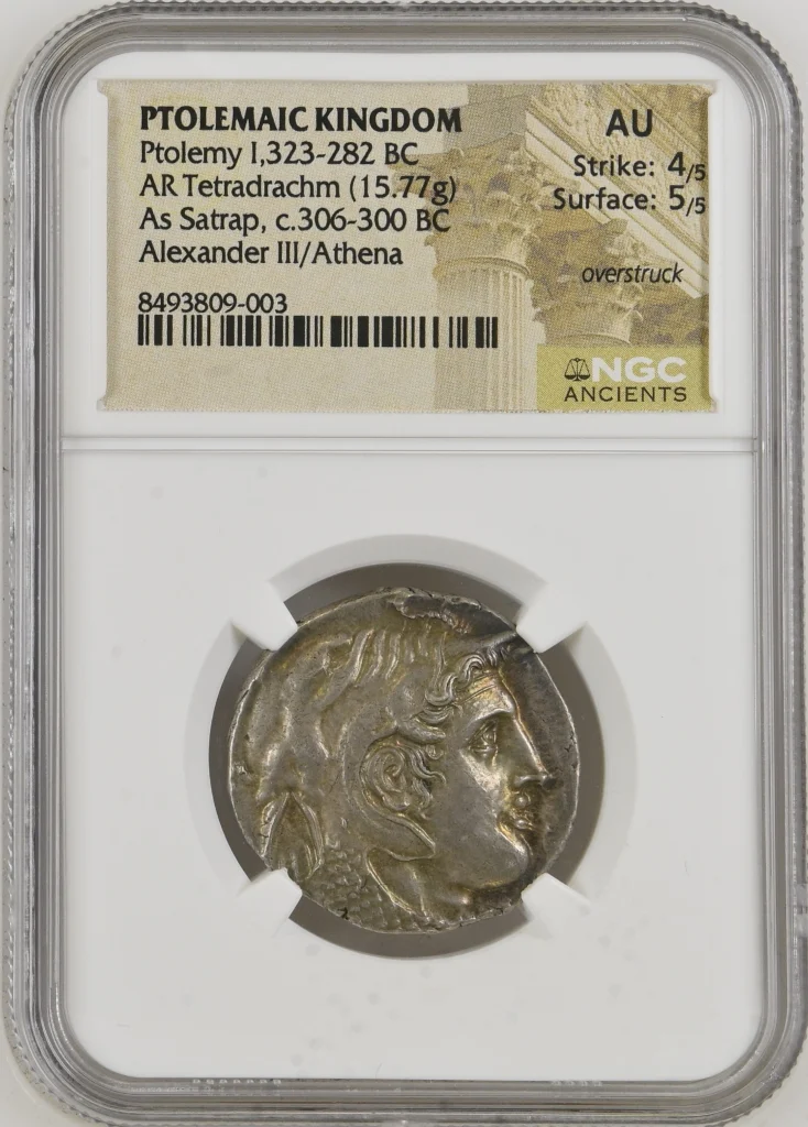 Ptolemaic Kingdom Ptolemy I 323-282 BC AR Tetradrachm NGC AU 0161660