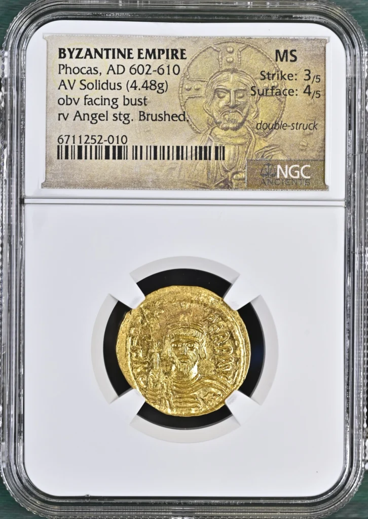 Byzantine Phocas 602-610 AD AV Solidus NGC MS 0161678
