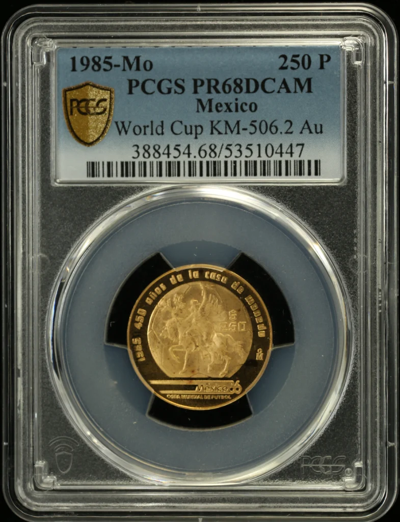 Modern Gold 250 Peso 1985 Mo KM-506.2 PCGS PR68DCAM 0161710