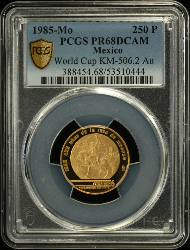 Modern Gold 250 Peso 1985 Mo KM-506.2 PCGS PR68DCAM 0161711