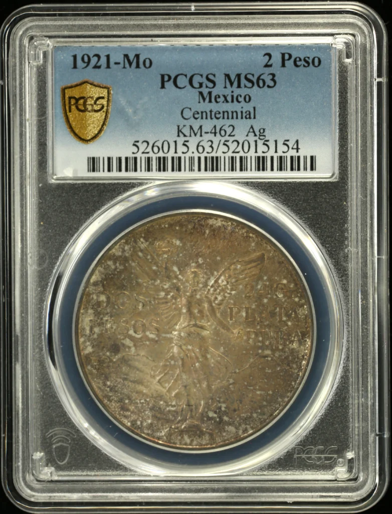 Modern Silver & Minors 2 Peso 1921 Mo KM-462 PCGS MS63 0161718