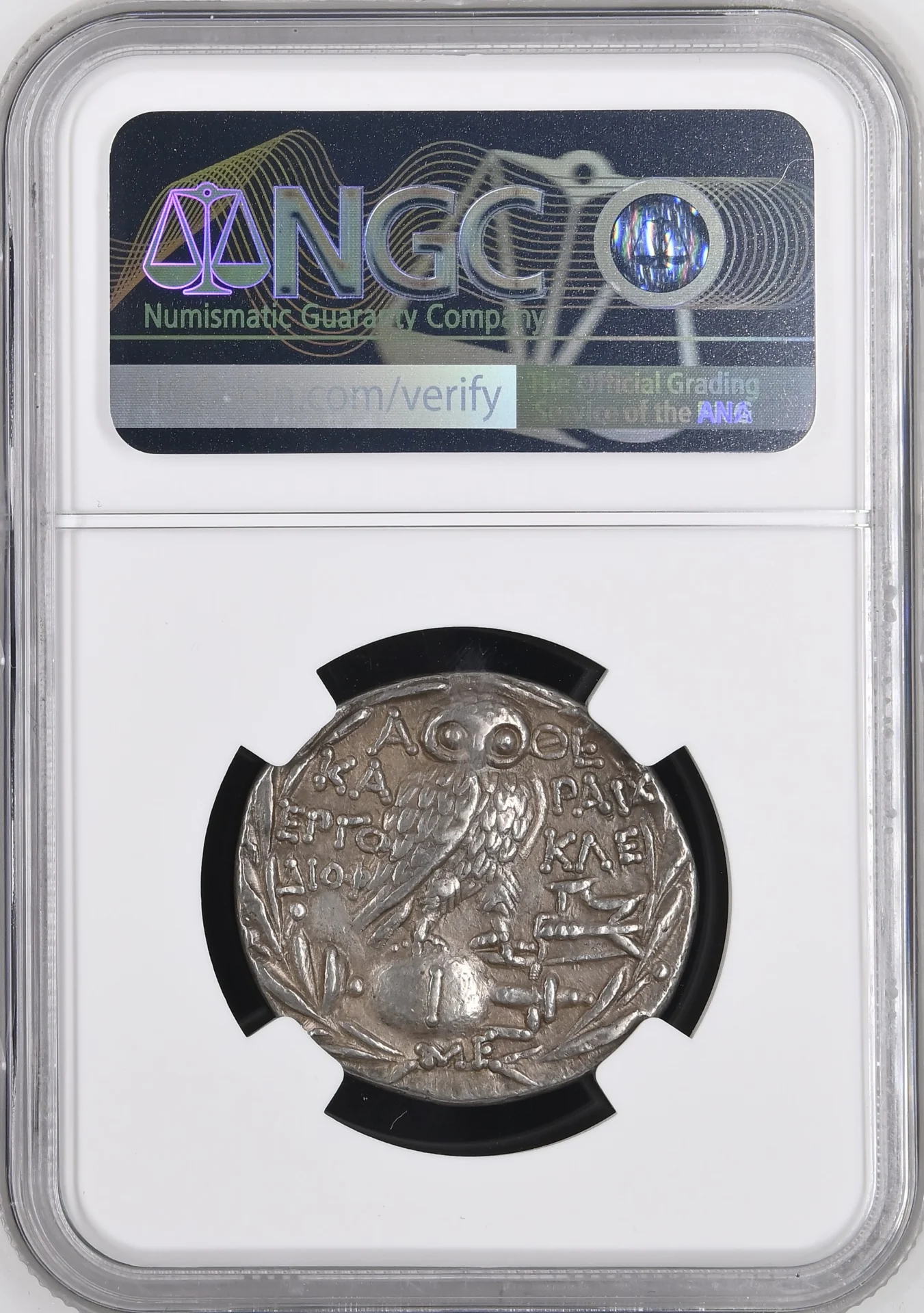 Ancient Coins Attica Greek Attica Athens 2nd-1st Centuries BC AR Tetradrachm NGC AU 0161730 Attica Athens 2nd-1st Centuries BC AR Tetradrachm NGC AU 0161730Attica Athens 2nd-1st Centuries BC AR Tetradrachm NGC AU 0161730 - Image 2