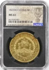 Chile 8 Escudos 1825 So I NGC MS61 0161740