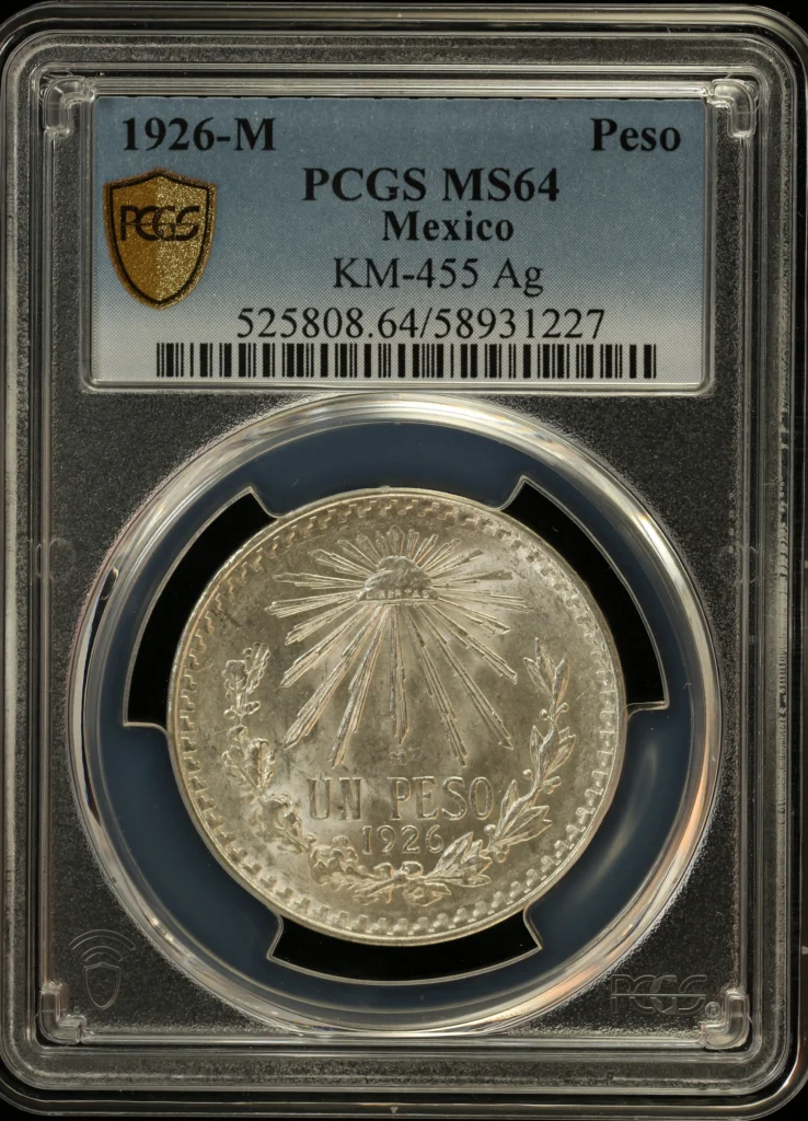 Modern Silver & Minors Peso 1926 M PCGS MS64 KM-455 0161379