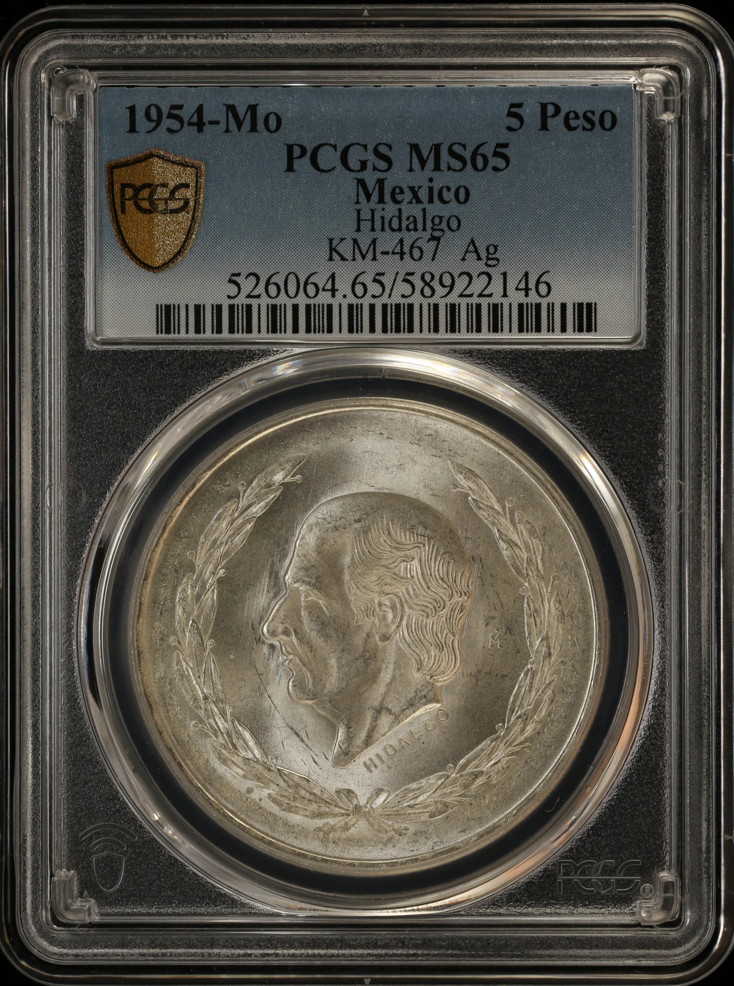 5 Peso Mexican Coins Modern Silver & Minors Modern Silver & Minors 5 Peso 1954 Mo PCGS MS65 KM-467 0161709 Modern Silver & Minors 5 Peso 1954 Mo PCGS MS65 KM-467 0161709Modern Silver & Minors 5 Peso 1954 Mo PCGS MS65 KM-467 0161709