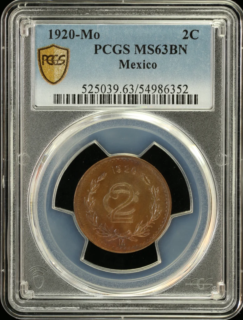 Modern Silver & Minors 2 Centavo 1920 Mo PCGS MS63BN 0161534