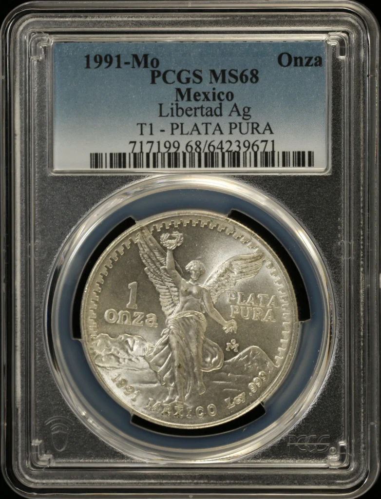 Modern Silver & Minors Onza 1991 Mo PCGS MS68 0161521