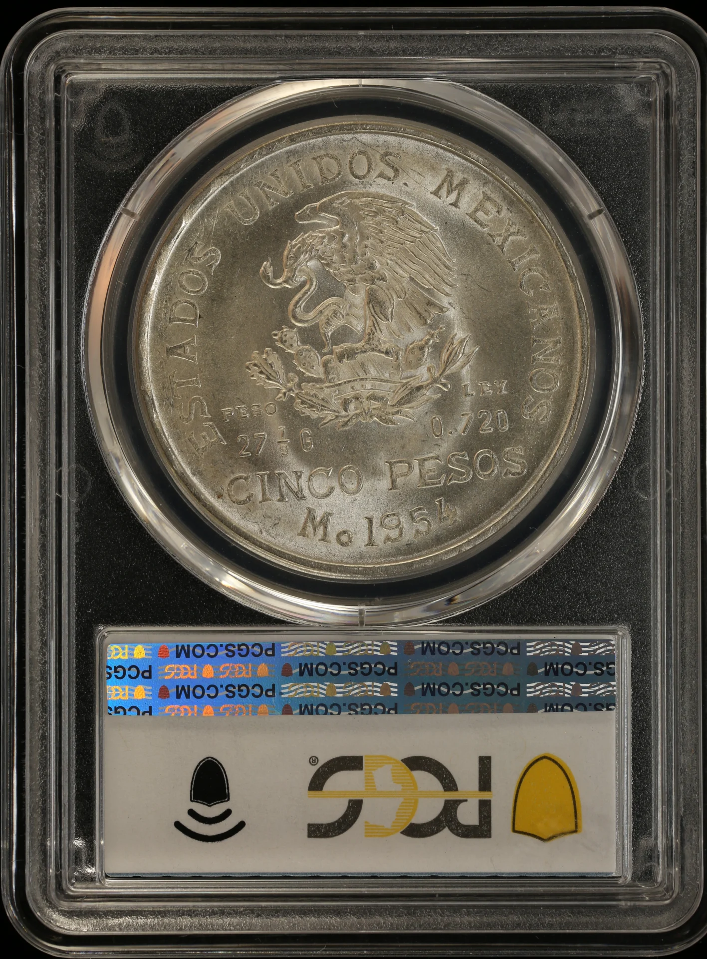 5 Peso Mexican Coins Modern Silver & Minors Modern Silver & Minors 5 Peso 1954 Mo PCGS MS65 KM-467 0161709 Modern Silver & Minors 5 Peso 1954 Mo PCGS MS65 KM-467 0161709Modern Silver & Minors 5 Peso 1954 Mo PCGS MS65 KM-467 0161709 - Image 2