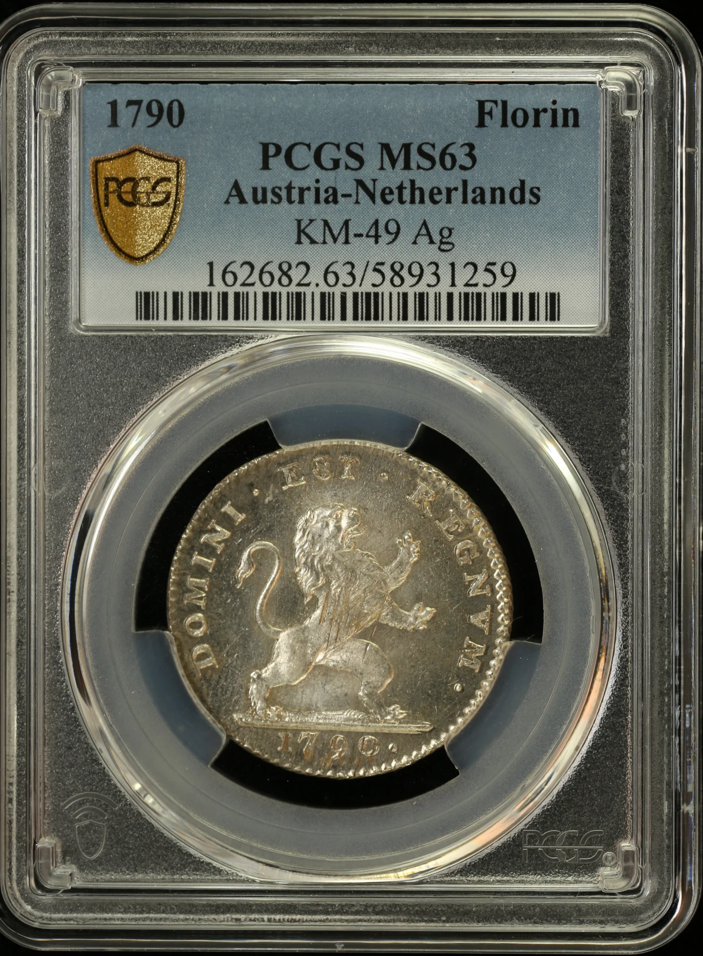 Belgium Europe World Coins Belgium Florin 1790 PCGS MS63 KM-49 0161465 Belgium Florin 1790 PCGS MS63 KM-49 0161465