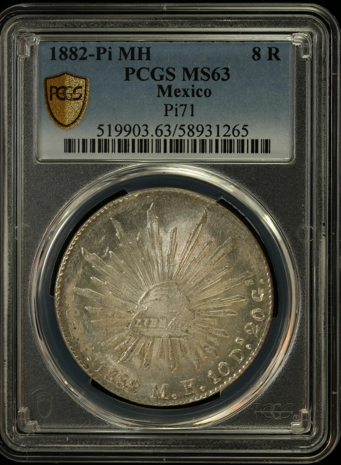 Mexican Coins Potosi Republic 8 Reales Potosi 8 Reales 1882 Pi MH PCGS MS63 0161507 Potosi 8 Reales 1882 Pi MH PCGS MS63 0161507Potosi 8 Reales 1882 Pi MH PCGS MS63 0161507