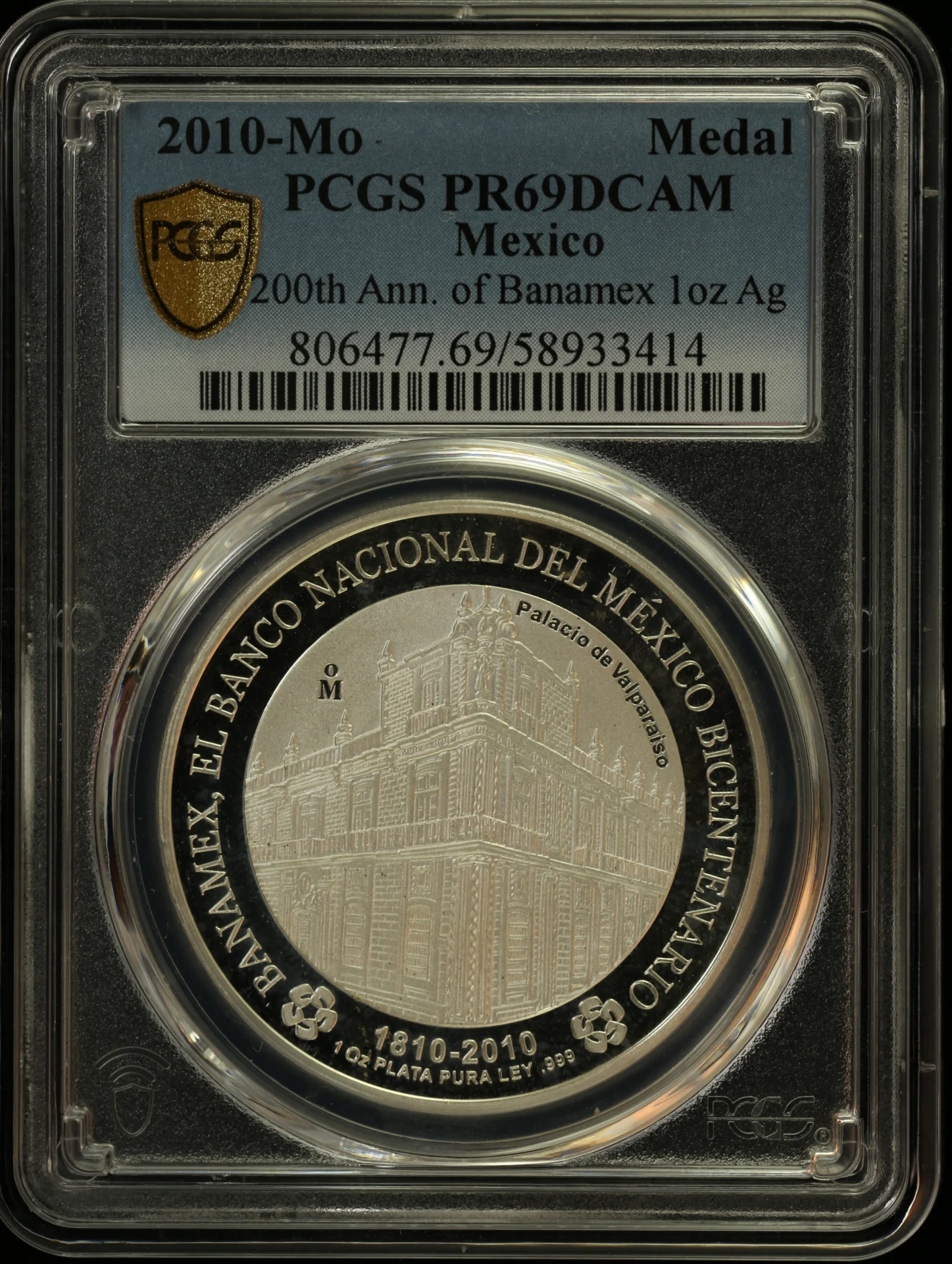 Medals & Tokens Mexican Coins Medals & Tokens 200th Avviversary of Banamex 1oz Silver Medal 2010 Mo PCGS PR69DCAM 0161541 Medals & Tokens 200th Avviversary of Banamex 1oz Silver Medal 2010 Mo PCGS PR69DCAM 0161541Medals & Tokens 200th Avviversary of Banamex 1oz Silver Medal 2010 Mo PCGS PR69DCAM 0161541