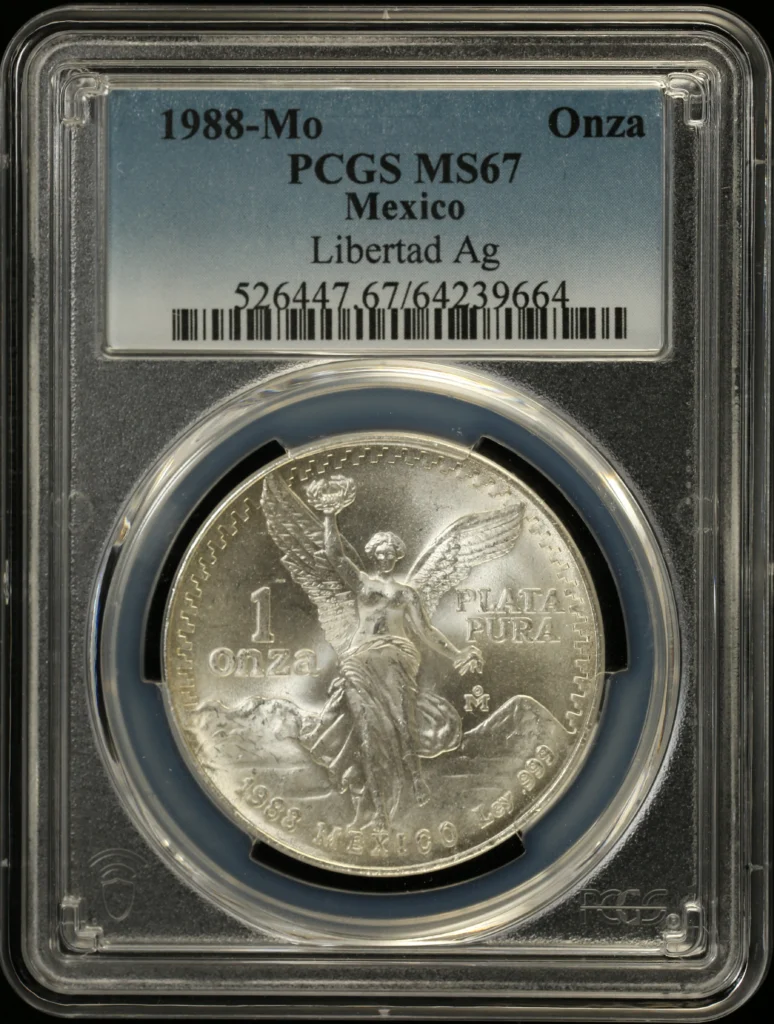 Modern Silver & Minors Onza 1988 Mo PCGS MS67 0161567