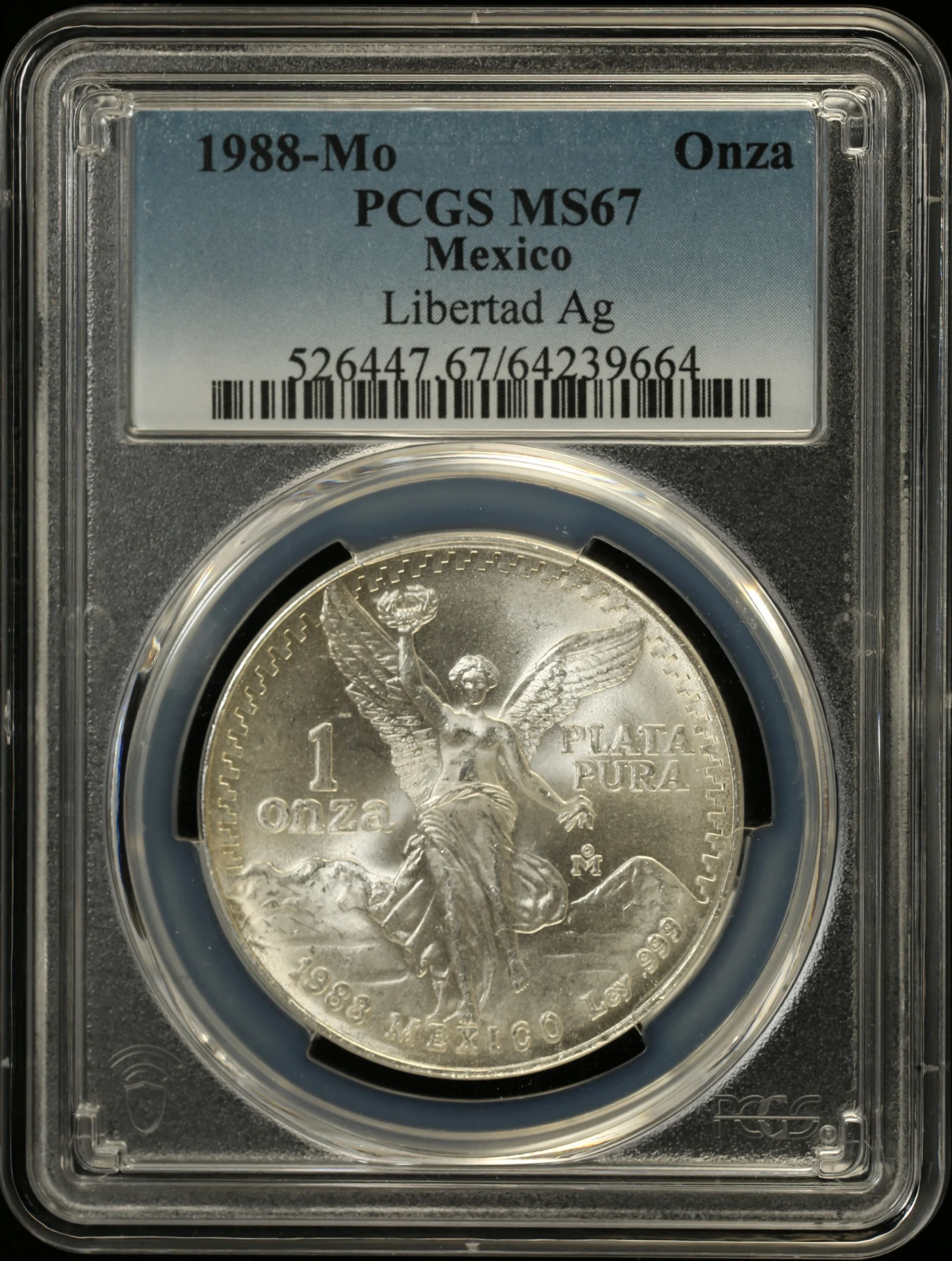 Modern Silver & Minors Onza 1988 Mo PCGS MS67 0161567