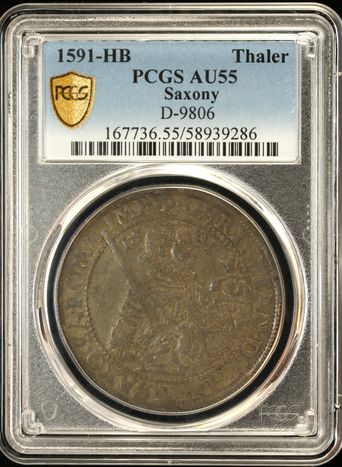 Europe Germany World Coins Germany Thaler 1591 Saxony HB PCGS AU55 0161407 Germany Thaler 1591 Saxony HB PCGS AU55 0161407