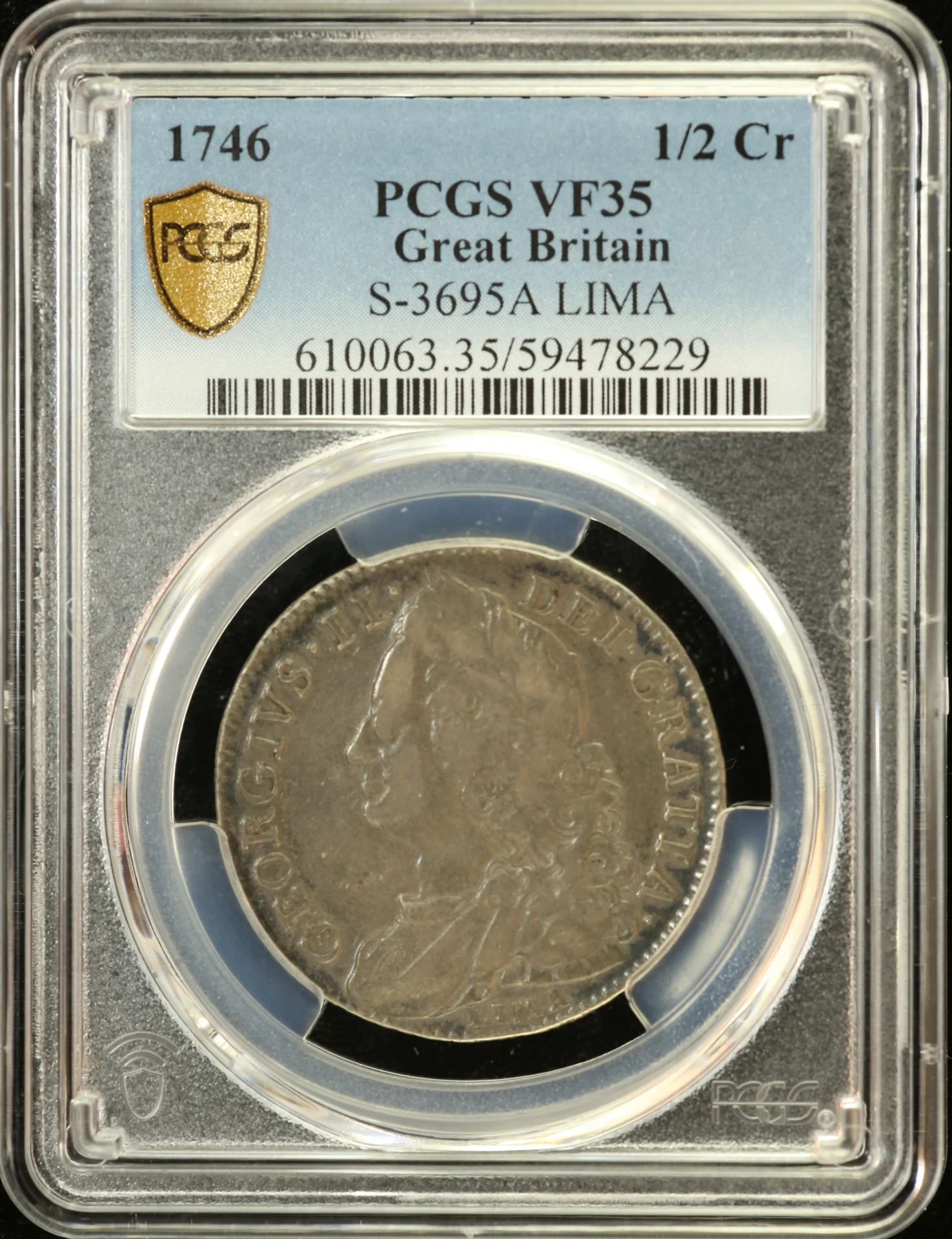 Europe UK (Great Britain) World Coins UK (Great Britain) 1/2 Crown 1746 PCGS VF35 0161736 UK (Great Britain) 1/2 Crown 1746 PCGS VF35 0161736UK (Great Britain) 1/2 Crown 1746 PCGS VF35 0161736
