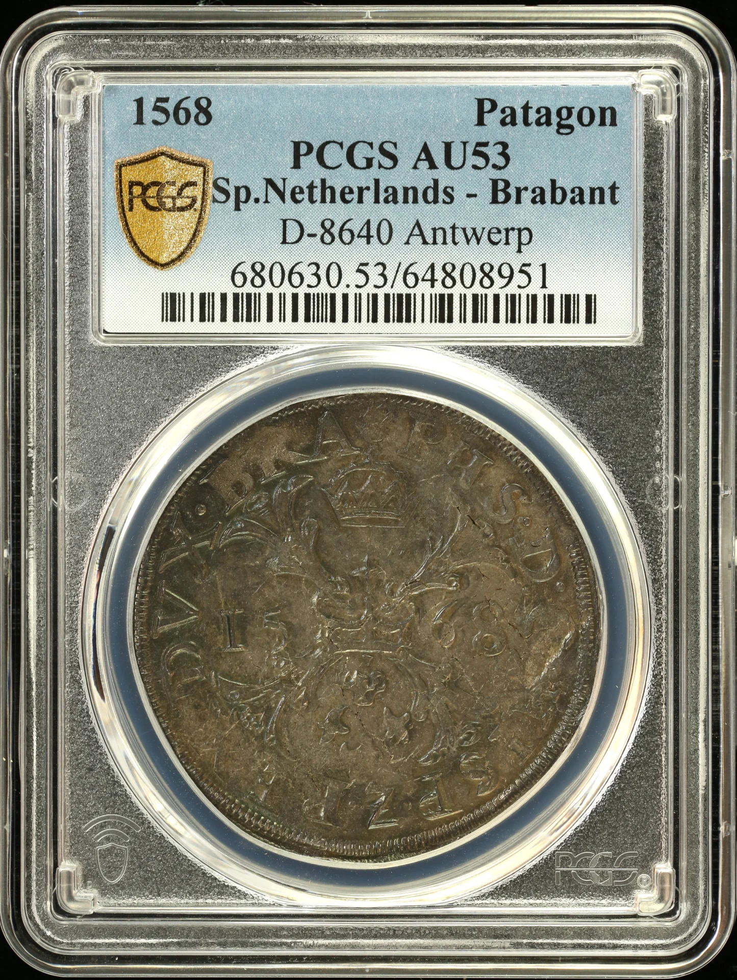 Belgium Europe World Coins Belgium Patagon 1568 Antwerp PCGS AU53 D-8640 0161450 Belgium Patagon 1568 Antwerp PCGS AU53 D-8640 0161450