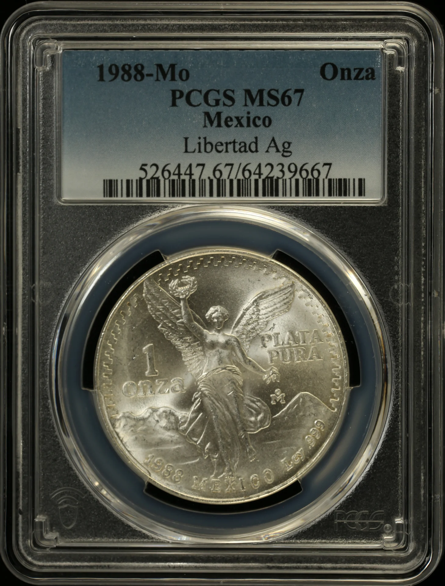 Modern Silver & Minors Onza 1988 Mo PCGS MS67 0161569