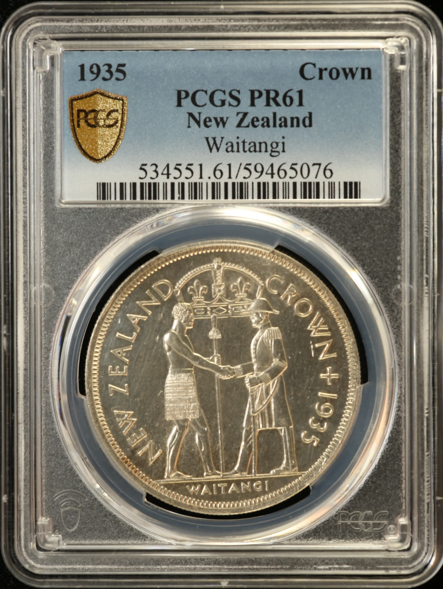 Other New Zealand Crown 1935 Waitangi PCGS PR61 0161641