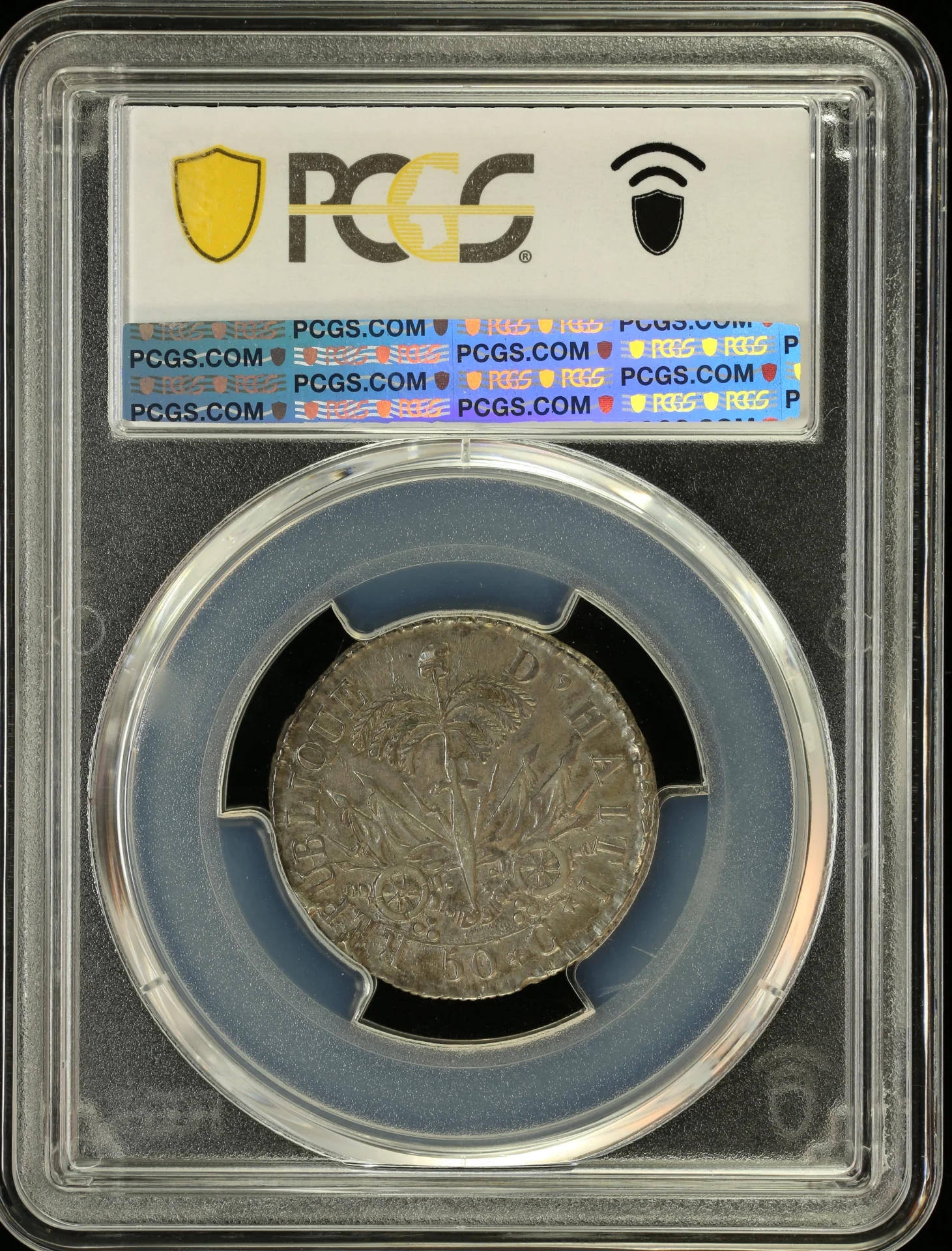 Caribbean Haiti World Coins Haiti 50 Centime AN 25 (1828) PCGS AU50 KM-20 0161707 Haiti 50 Centime AN 25 (1828) PCGS AU50 KM-20 0161707Haiti 50 Centime AN 25 (1828) PCGS AU50 KM-20 0161707 - Image 2