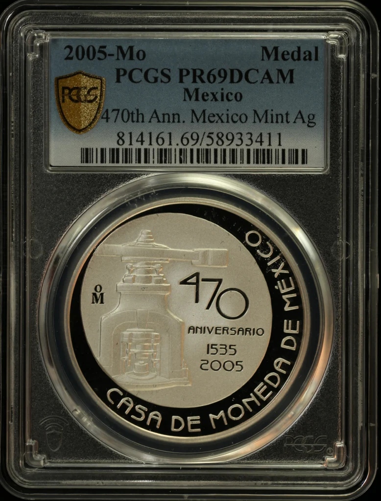 Medals & Tokens Mexican Coins Medals & Tokens 470th Anniversary Mexico Mint Silver Medal 2005 Mo PCGS PR69DCAM 0161549 Medals & Tokens 470th Anniversary Mexico Mint Silver Medal 2005 Mo PCGS PR69DCAM 0161549