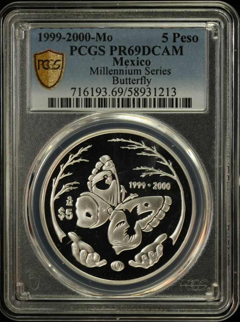 Modern Silver & Minors 5 Peso 1999-2000 Mo PCGS PR69DCAM 0161544