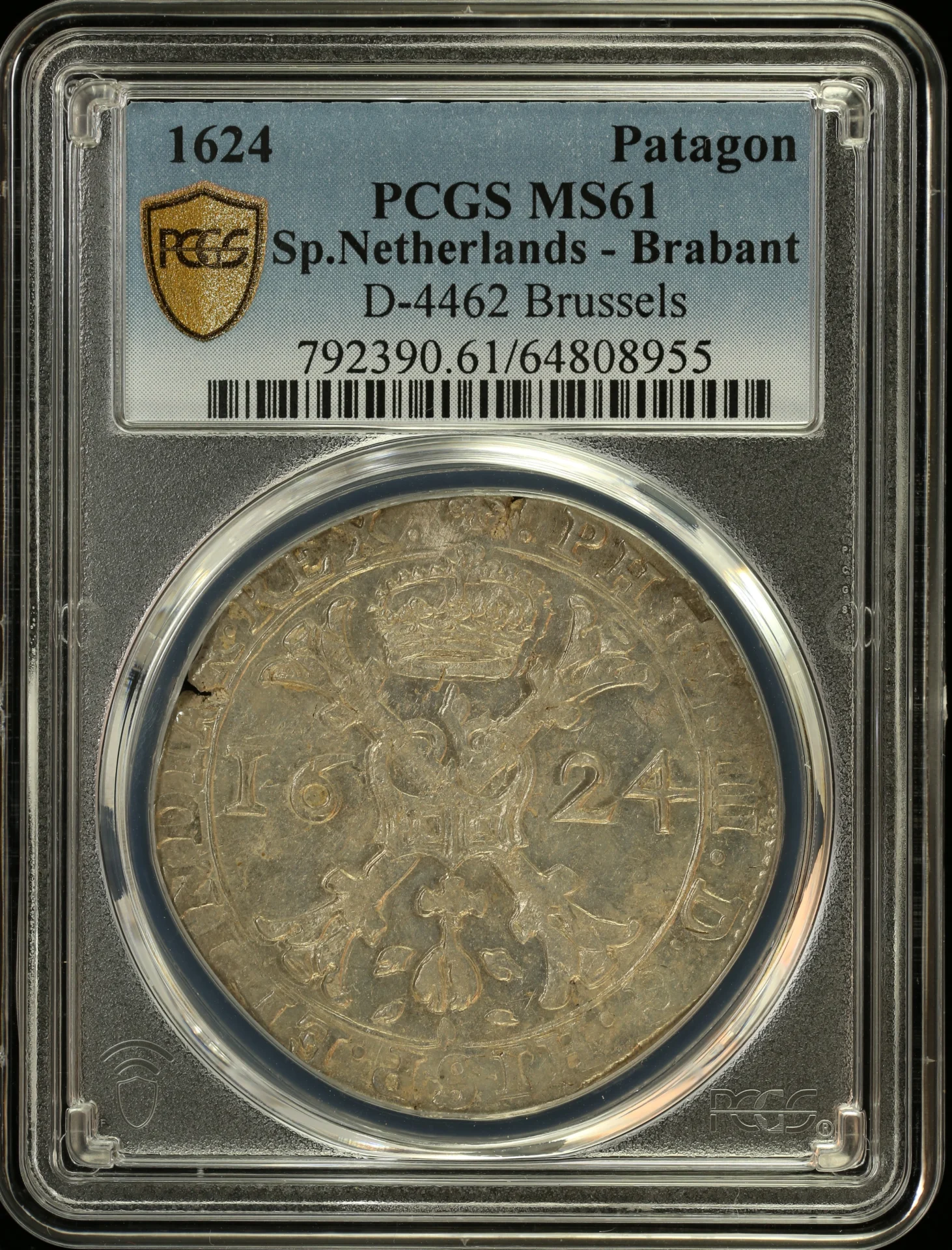 Belgium Europe World Coins Belgium Patagon 1624 Brussels PCGS MS61 D-4462 0161458 Belgium Patagon 1624 Brussels PCGS MS61 D-4462 0161458