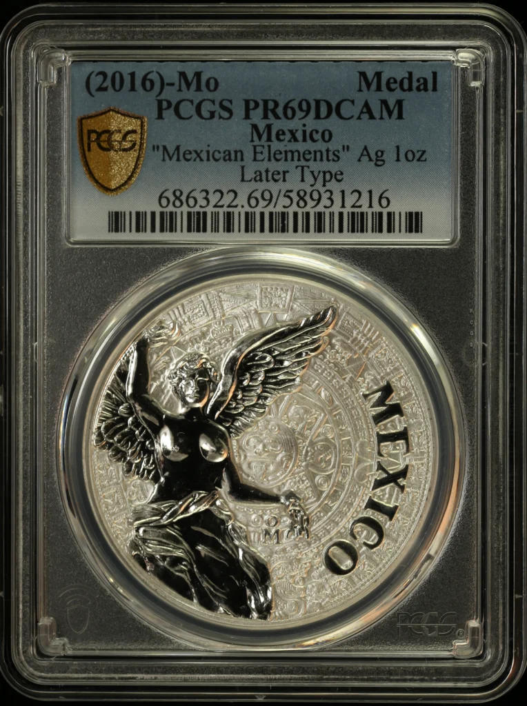 Medals & Tokens Mexican Coins Medals & Tokens Mexican Elements Silver Medal (2016) Mo PCGS PR69DCAM 0161551 Medals & Tokens Mexican Elements Silver Medal (2016) Mo PCGS PR69DCAM 0161551