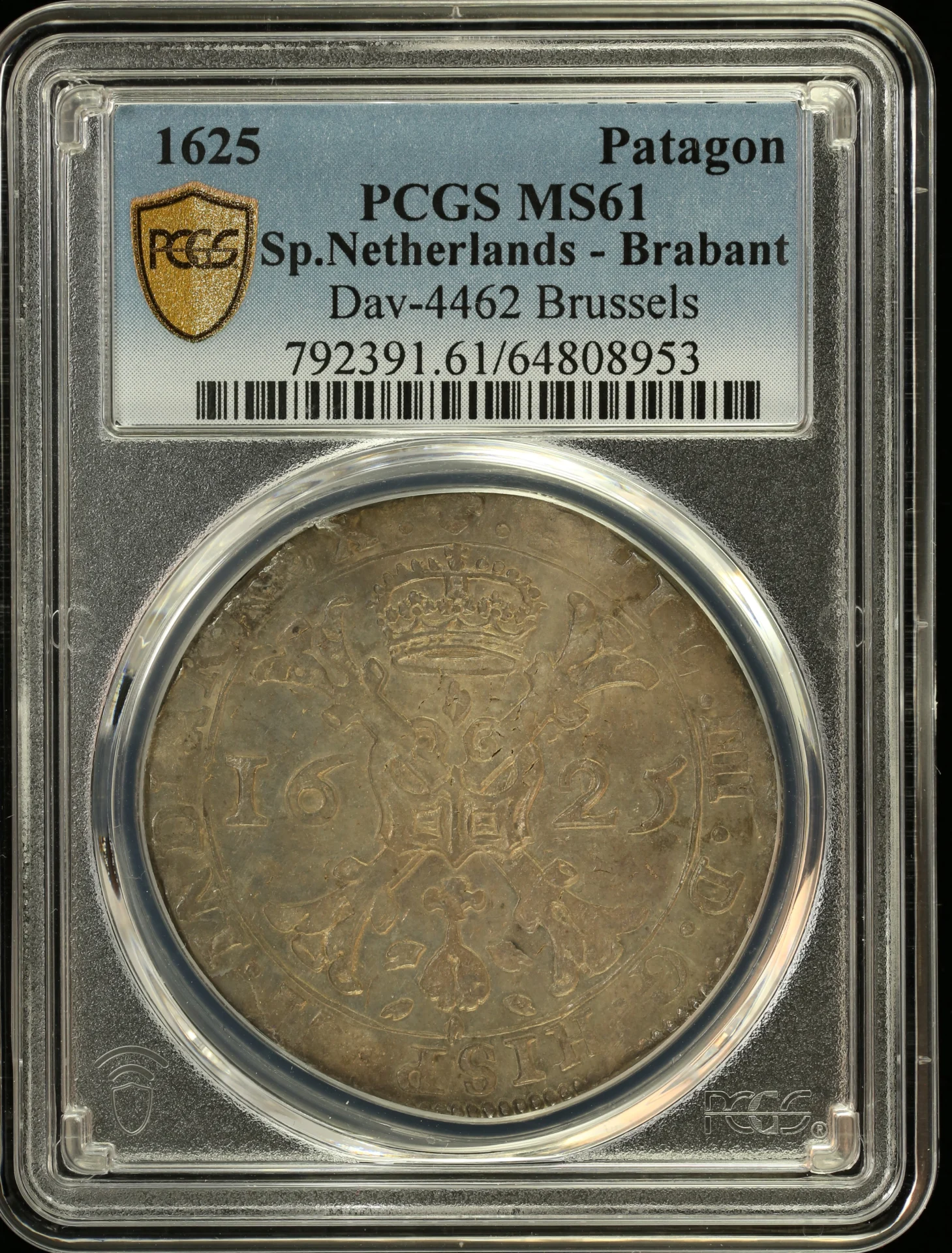 Belgium Europe World Coins Belgium Patagon 1625 Brussels PCGS MS61 DAV-4462 0161459 Belgium Patagon 1625 Brussels PCGS MS61 DAV-4462 0161459