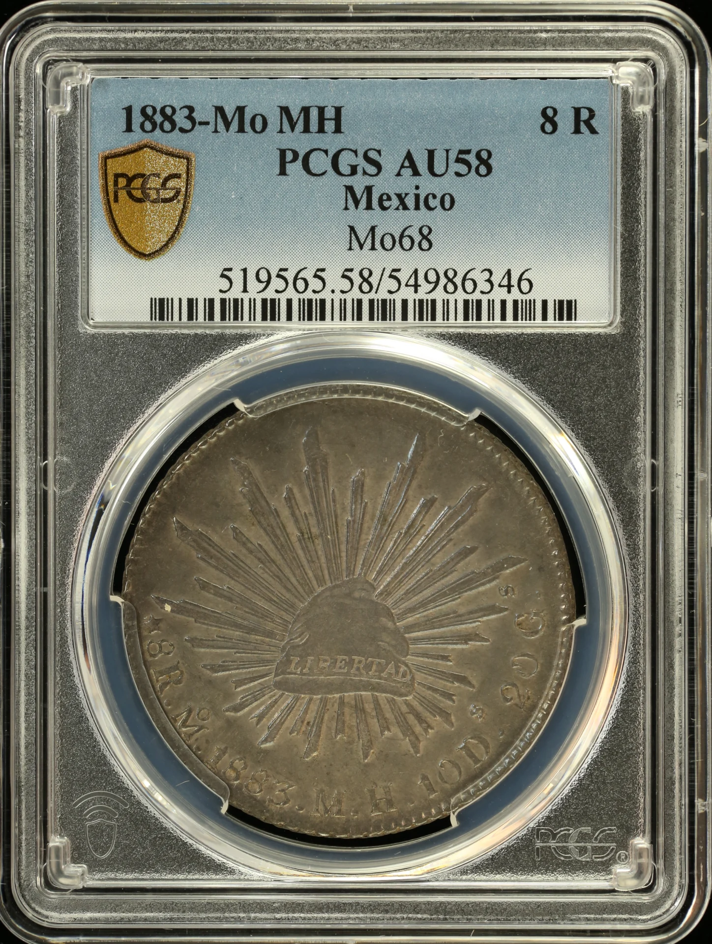 Mexico City 8 Reales 1883 Mo MH PCGS AU58 0161509